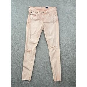 AG Adriano Goldschmied Jeans Womens 26R Pink The Legging Super Skinny Ankle